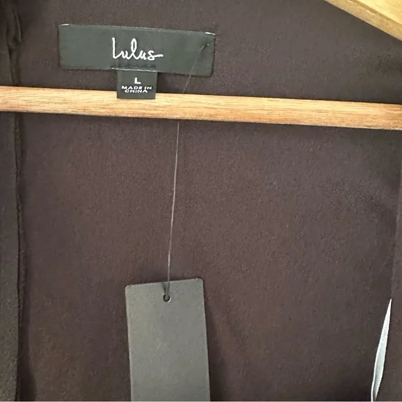 NWT! Lulu's women’s Glamorous Sweetheart Black Long Sleeve Maxi Dress. Large - Picture 5 of 7